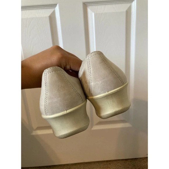 ECCO Felicia Slip-On Wedge Gravel/Gray Suede US 7-7.5 EU 38 Leather - Picture 6 of 12